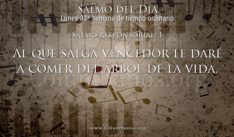 Salmo responsorial: 1 Salmo responsorial: 1