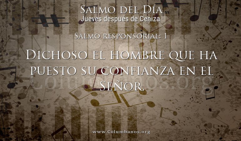 Salmo responsorial: 1 Salmo responsorial: 1
