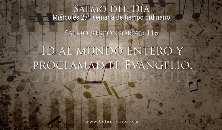 Salmo responsorial: 116 Salmo responsorial: 116