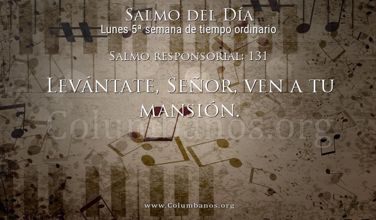 Salmo responsorial: 131 Salmo responsorial: 131