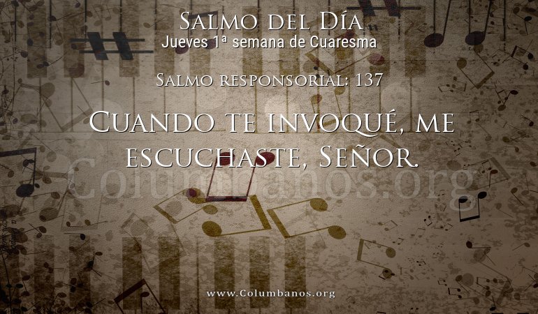 Salmo responsorial: 137