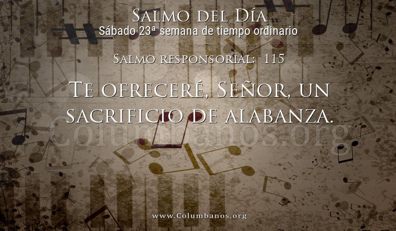Salmo responsorial: 115 Salmo responsorial: 115